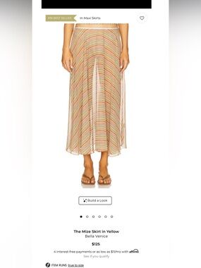 Bella Venice - The Mize Skirt in Yellow